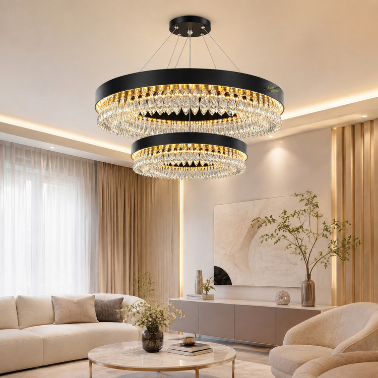 لوستر مدرن دیجی لایتینگ مدل نارسیس دو حلقه 40/20