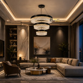 لوستر مدرن دیجی لایتینگ مدل نارسیس سه حلقه 60/40/20